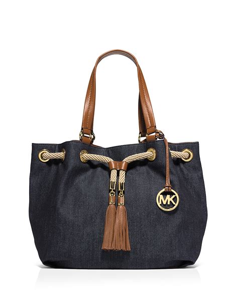 michael kors denim tote.